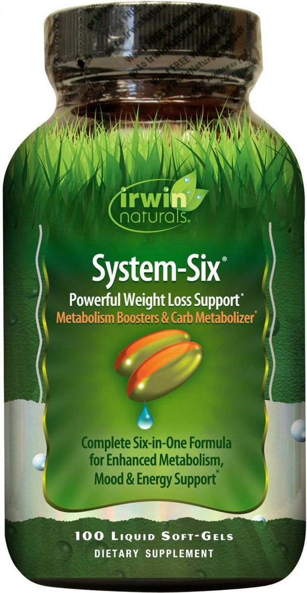 System-Six, 100 Liquid Softgels , Brand_Irwin Naturals Form_Softgels Size_100 Softgels