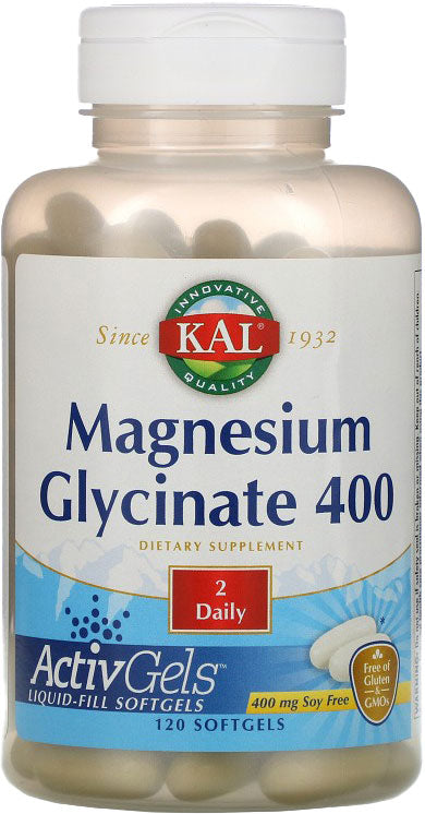 Magnesium Glycinate 400, 2 Daily, 120 Softgels