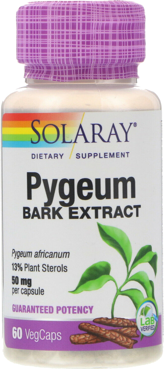 Pygeum Africanum Extract 50 mg, 60 Capsules , Brand_Solaray Form_Capsules Potency_50 mg Size_60 Caps