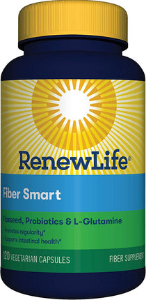 Fiber Smart Flaxseed Probiotics & L-Glutamine, 120 Vegetarian Capsules , Brand_Renew Life Form_Vegetarian Capsules Size_120 Caps
