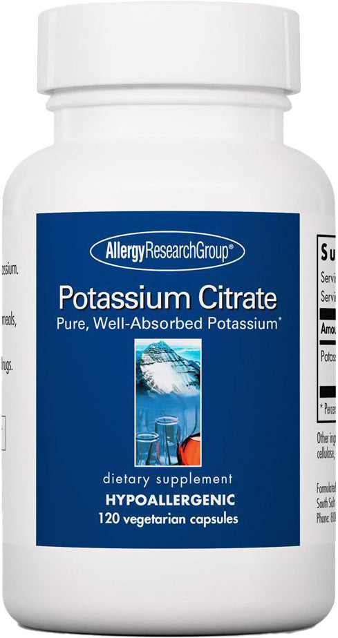 Potassium Citrate, 99mg, 120 Vegetarian Capsules , Brand_Allergy Research Group