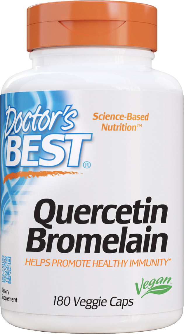 Quercetin Bromelain, 180 Vegetarian Capsules , Brand_Doctor's Best Form_Vegetarian Capsules Size_180 Caps
