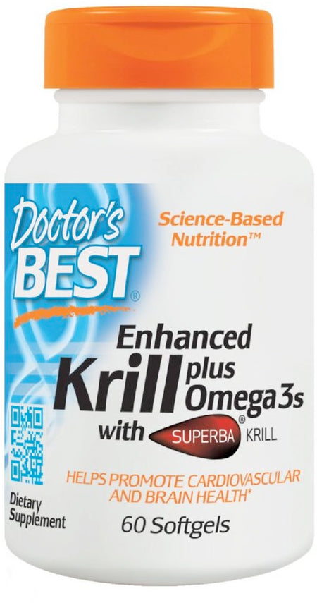 Enhanced Krill plus Omega3s with Superba® Krill, 60 Softgels , Brand_Doctor's Best Form_Softgels Size_60 Softgels