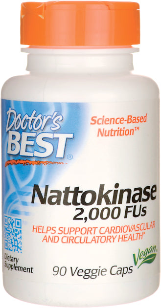 Nattokinase, 2000 FU, 90 Vegetarian Capsules , Brand_Doctor's Best Form_Vegetarian Capsules Size_90 Caps