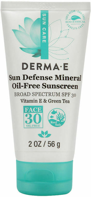 Sun Defense Mineral Oil-Free Sunscreen with Vitamin E & Green Tea, Broad Spectrum 30 SPF, 2 Oz (56 g) Cream , Brand_Derma E Form_Cream Size_2 Oz