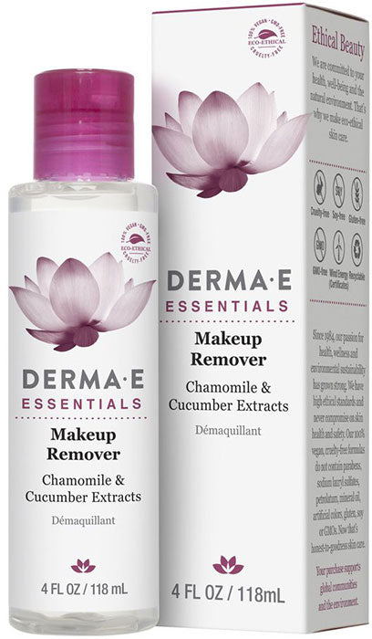 Makeup Remover with Chamomile & Cucumber Extracts, 4 Fl Oz (118 mL) Gel , Brand_Derma E Form_Gel Size_4 Fl Oz