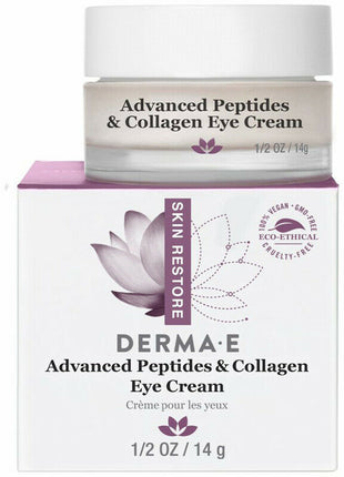 Advanced Peptides & Collagen Eye Cream, 0.5 Oz (14 g) Cream , Brand_Derma E Form_Cream Size_0.5 Oz