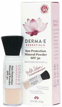 Sun Protection Mineral Powder, Broad Spectrum 30 SPF, 0.14 Oz (4 g) Powder , Brand_Derma E Form_Powder Size_0.14 Oz