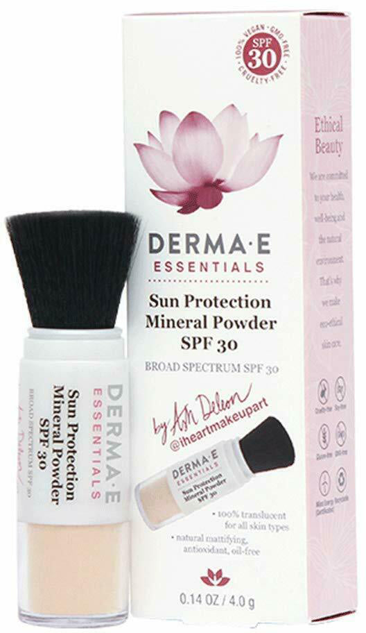 Sun Protection Mineral Powder, Broad Spectrum 30 SPF, 0.14 Oz (4 g) Powder , Brand_Derma E Form_Powder Size_0.14 Oz