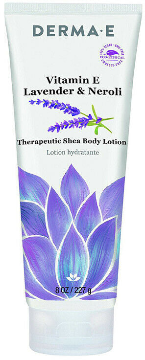 Vitamin E Therapeutic Shea Body Lotion, Lavender & Neroli Fragrance, 8 Oz (227 g) Lotion , Brand_Derma E Form_Lotion Size_8 Fl Oz