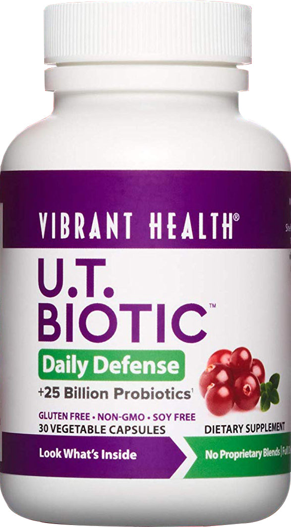 U.T. Vibrance with +25 Billion Probiotics, 30 Vegetable Capsules , Brand_Vibrant Health Form_Vegetable Capsules Size_30 Caps