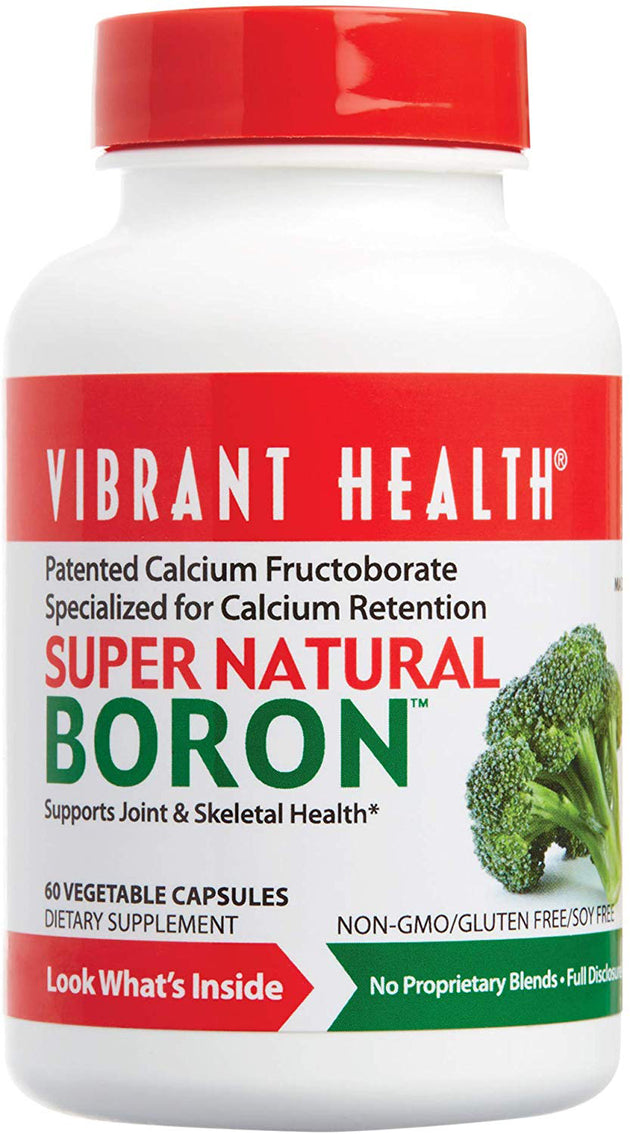 Super Natural Boronn, 60 Vegetable Capsules , Brand_Vibrant Health Form_Vegetable Capsules Size_60 Caps