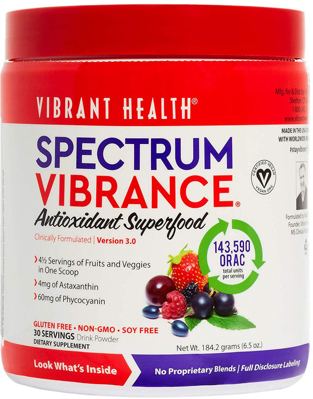 Spectrum Vibrance Hi ORAC Superfood, 184.33g 6.5oz , Brand_Vibrant Health Form_Powder Size_6 Oz