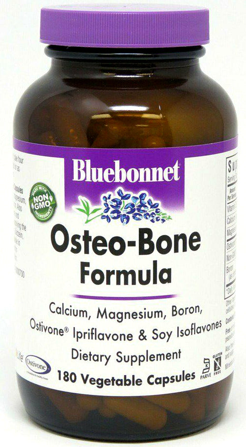 Osteo-Bone Formula, 180 Vegetable Capsules , Brand_Bluebonnet Flavor_Unflavored Form_Vegetable Capsules Size_180 Caps