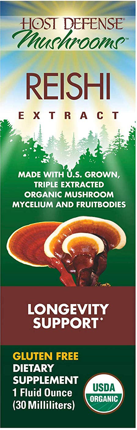 Organic Reishi Extract, 1 Fl Oz (30 mL) Liquid , Brand_Host Defense Form_Liquid Size_1 Fl Oz