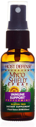 MycoShield® Spray, Peppermint Flavor, 1 Fl Oz (30 mL) Liquid , Brand_Host Defense Flavor_Peppermint Form_Liquid Size_1 Oz