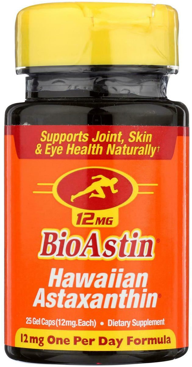 BioAstin Hawaiian Astaxanthin, 12 mg, 25 Softgels , Brand_Nutrex Hawaii Form_Softgels Potency_12 mg Size_25 Caps