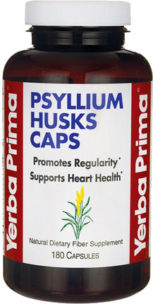 Psyllium Husks Caps, 180 Capsules , Brand_Yerba Prima Form_Capsules Size_180 Caps