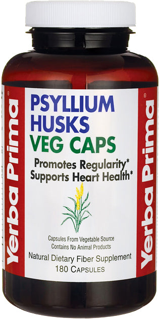 Psyllium Husks Veg Caps, 180 Capsules , Brand_Yerba Prima Form_Capsules Size_180 Caps