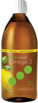 NutraSea™ Omega-3, 1250 mg of EPA + DHA, Zesty Lemon Flavor, 16.9 Fl Oz (200 mL) Liquid , Brand_Ascenta Flavor_Lemon Potency_1250 mg Size_16.9 Fl Oz