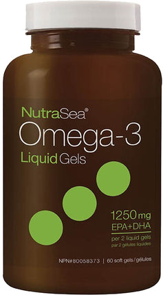 NutraSea™ Omega-3 LiquidGels 1250 mg EPA + DHA, 60 Softgels , Brand_Ascenta Potency_1250 mg Size_60 Softgels