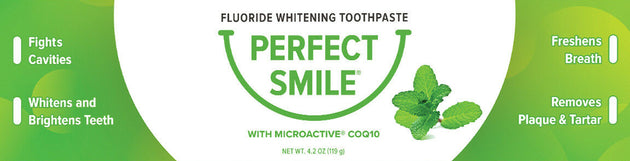 Perfect Smile® Fluoride Whitening Toothpaste with Microactive® CoQ10, 4.2 Oz (119 g) Paste , Brand_Quality of Life Form_Paste Size_4.2 Oz