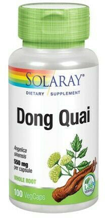 Dong Quai, Angelica Sinensis, 550 mg, 100 Capsules , Brand_Solaray Form_Capsules Potency_550 mg Size_100 Caps
