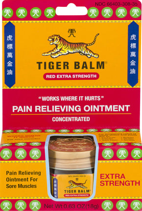 Tiger Balm® Red Extra Strength, 0.63 Oz (18 g) Ointment , Brand_Tiger Balm Form_Ointment Size_0.63 Oz