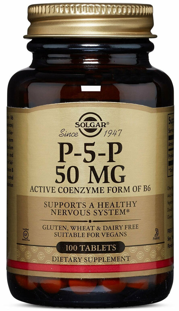P-5-P, 50 mg, 100 Tablets , Brand_Solgar Form_Tablets Potency_50 mg Size_100 Tabs
