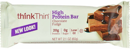 High Protein Bar, 20 g of Protein, Chocolate Fudge Flavor, 2.1 Oz (60 g) Bar , Brand_ThinkThin Flavor_Chocolate Fudge Form_Bar Potency_20 g Size_2.1 Oz