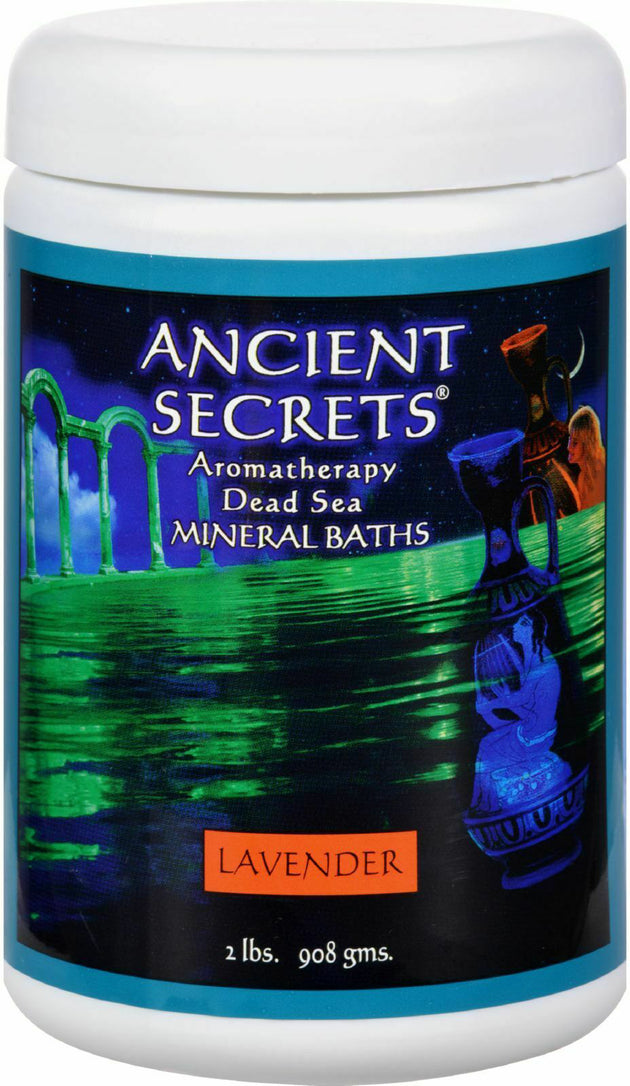 Aromatherapy Dead Sea Mineral Baths, Lavender Fragrance, 2 Lb (908 g) Powder , Brand_Ancient Secrets Form_Powder Size_2 Lbs