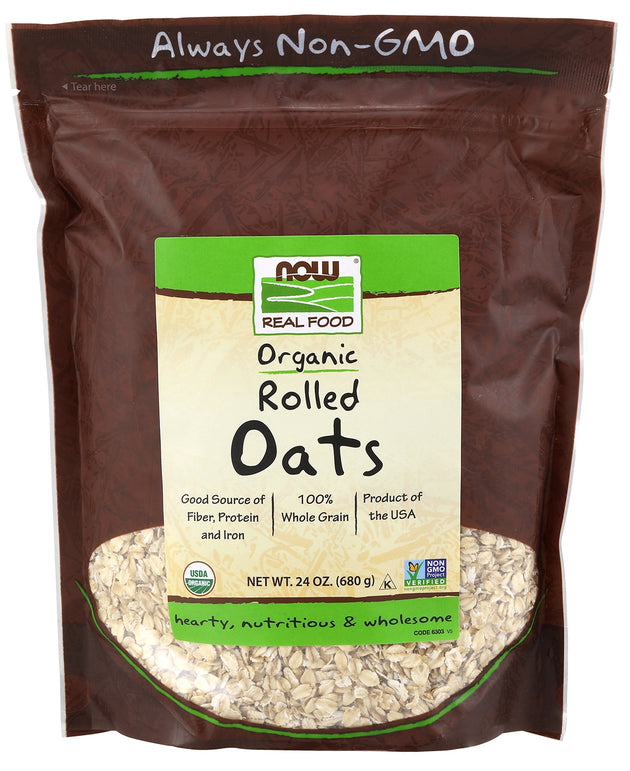 Rolled Oats, Organic, 24 oz. , Brand_NOW Foods Form_Oats Size_24 Oz