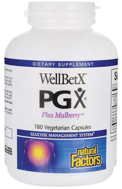 WellBetX PGX Plus Mulberry, 180 Vegetarian Capsules , Brand_Natural Factors Form_Vegetarian Capsules Size_180 Caps