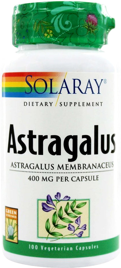Astragalus Root, 400 mg, 100 Vegetarian Capsules , Brand_Solaray Form_Vegetarian Capsules Potency_400 mg Size_100 Caps