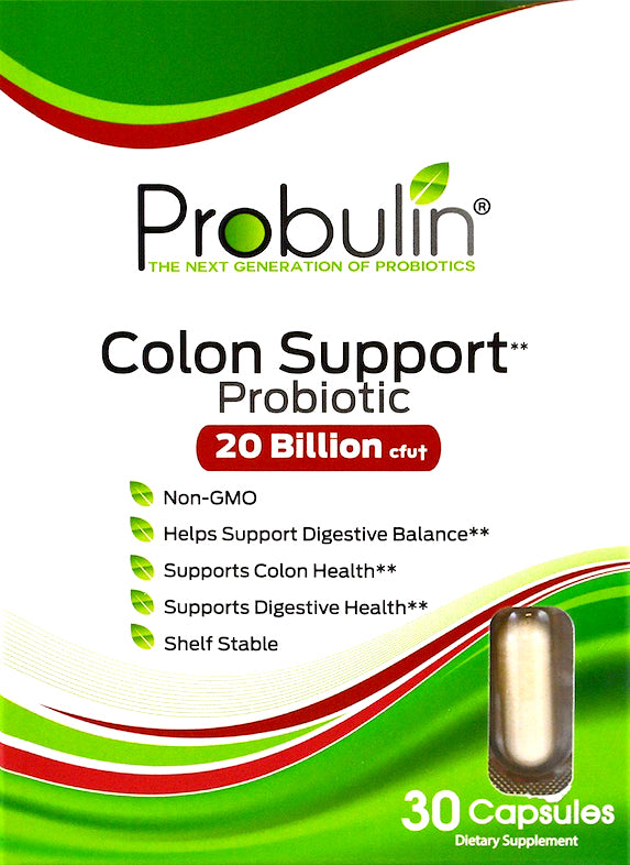 Colon Support Probiotic, 20 Billion CFU, 30 Capsules , Brand_Probulin Form_Capsules Size_30 Caps