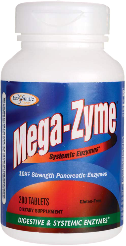 Mega-Zyme, 200 Tablets , Brand_Enzymatic Therapy Form_Tablets Size_200 Tabs