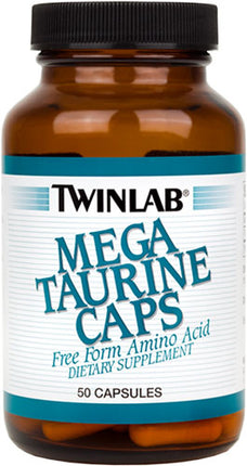 Mega Taurine Caps, 50 Capsules , Brand_TwinLab Form_Capsules Size_50 Caps