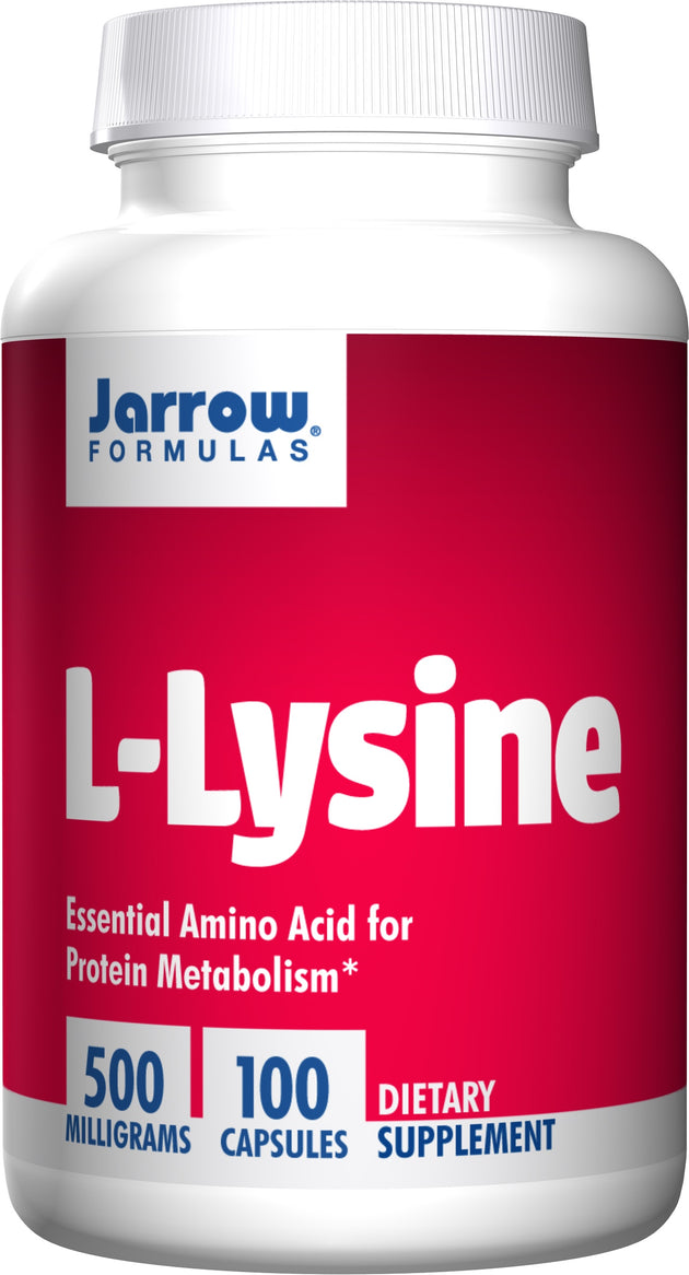 L-Lysine, 500 mg, 100 Capsules , Brand_Jarrow Formulas Form_Capsules Potency_500 mg Size_100 Caps