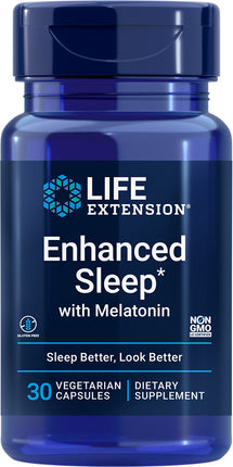 Enhanced Sleep with Melatonin, 30 Vegetarian Capsules ,