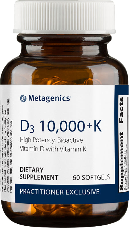 D3 10000 + K, 60 Softgels , Brand_Metagenics Form_Softgels Size_60 Softgels softgels