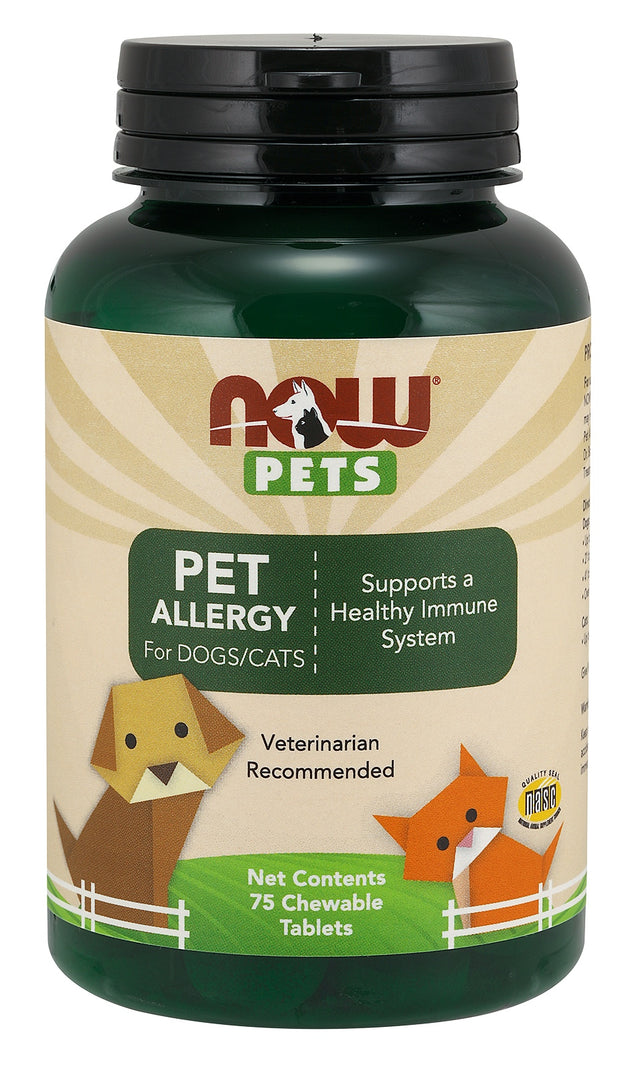 Pet Allergy Chewable, 75 Chewable Tablets , Brand_NOW Foods Form_Chewable Tablets Size_75 Chewables