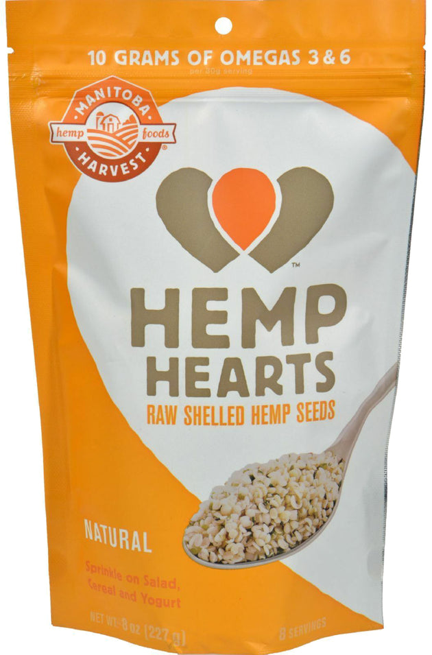 Hemp Hearts Raw Shelled Hemp Seeds, Natural Flavor, 8 Oz (227 g) Seeds , Brand_Manitoba Harvest Flavor_Natural Form_Seeds Size_8 Oz