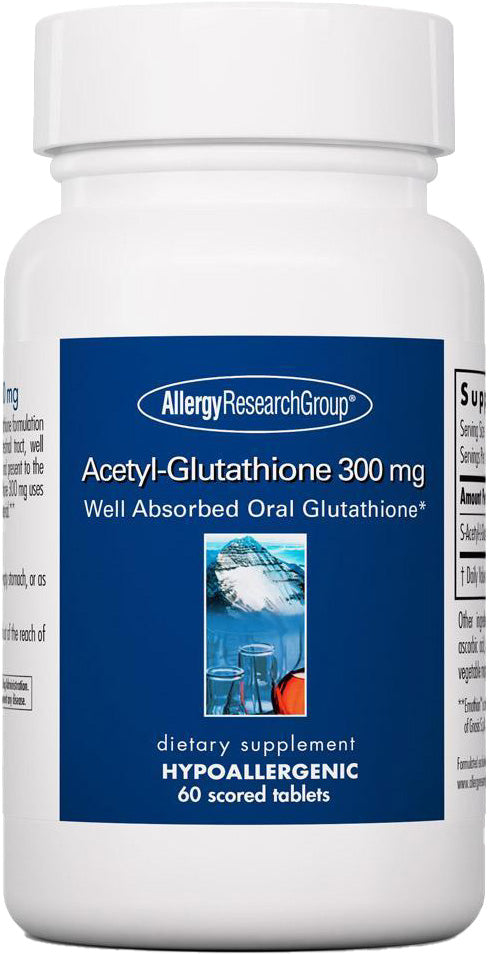 Acetyl-Glutathione 300 mg, 60 Scored Tablets , Brand_Allergy Research Group