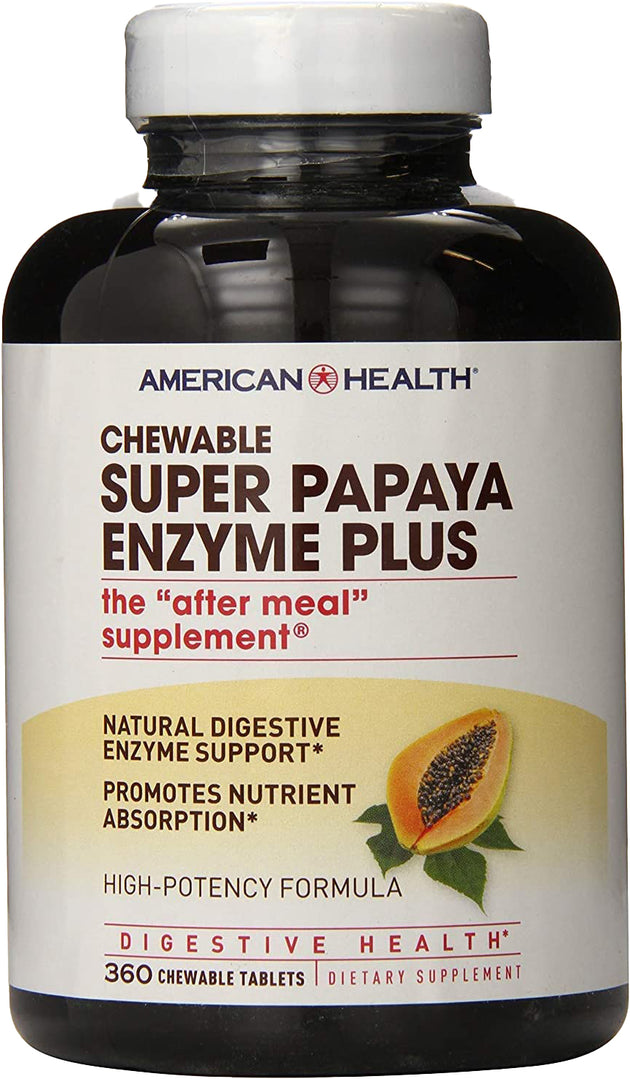 Chewable Super Papaya Enzyme Plus, 360 Chewable Tablets