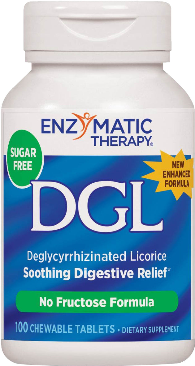 DGL (Without Fructose), 100 Chewable Tablets , Brand_Enzymatic Therapy Form_Chewable Tablets Size_100 Chewables