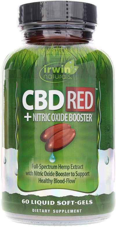 CBD RED + Nitric Oxide Booster, 60 Liquid Softgels , Brand_Irwin Naturals Form_Softgels Size_60 Softgels