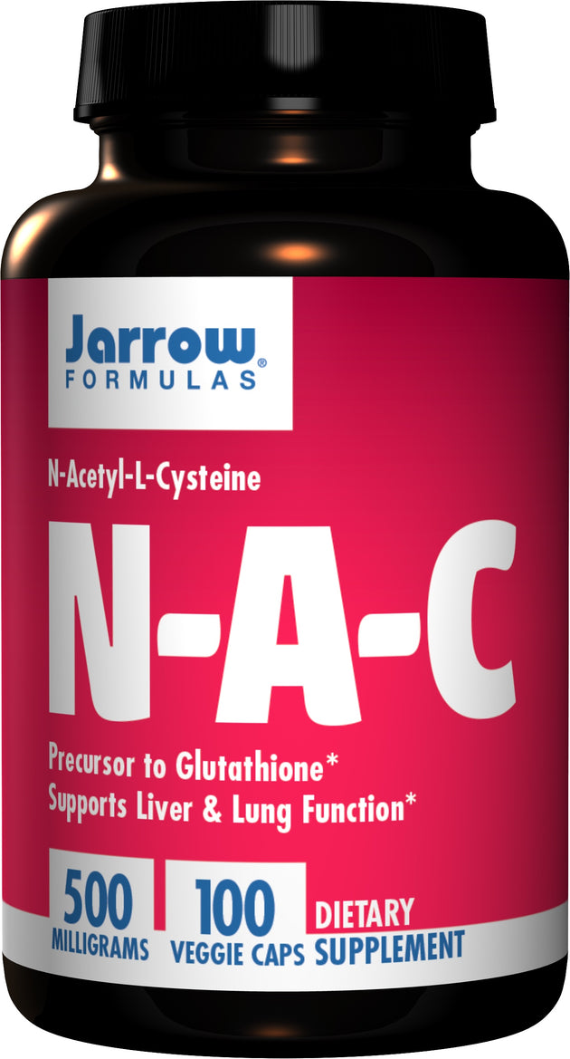 N-A-C, N-Acetyl-L-Cysteine, 500 mg, 100 Veggie Caps , Brand_Jarrow Formulas Form_Veggie Caps Potency_500 mg Size_100 Caps