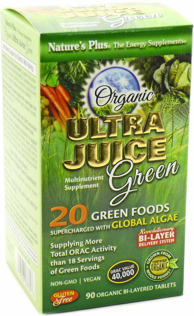 Ultra Juice Green® Bi-Layered, 90 Tablets , Brand_Nature's Plus Form_Tablets Size_90 Tabs