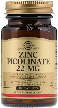 Zinc Picolinate, 22 mg, 100 Tablets ,