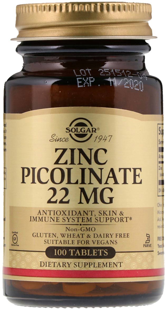 Zinc Picolinate, 22 mg, 100 Tablets ,